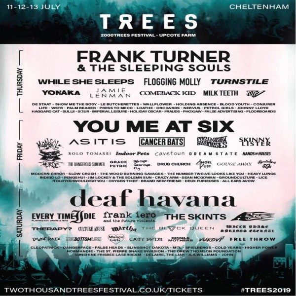 2000 Trees Line-Up Poster