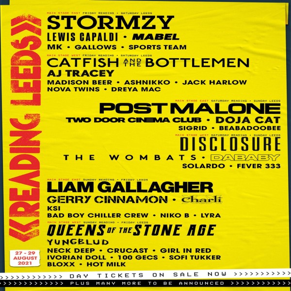 Reading and Leeds Line-Up 2021