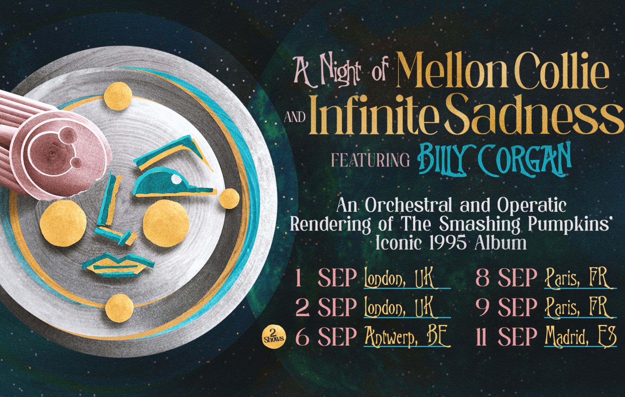 Billy Corgan's 'A Night Of Mellon Collie And Infinite Sadness' Tour For UK And Europe Announced