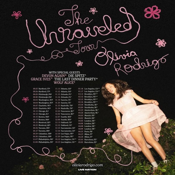 unraveled tour olivia rodrigo