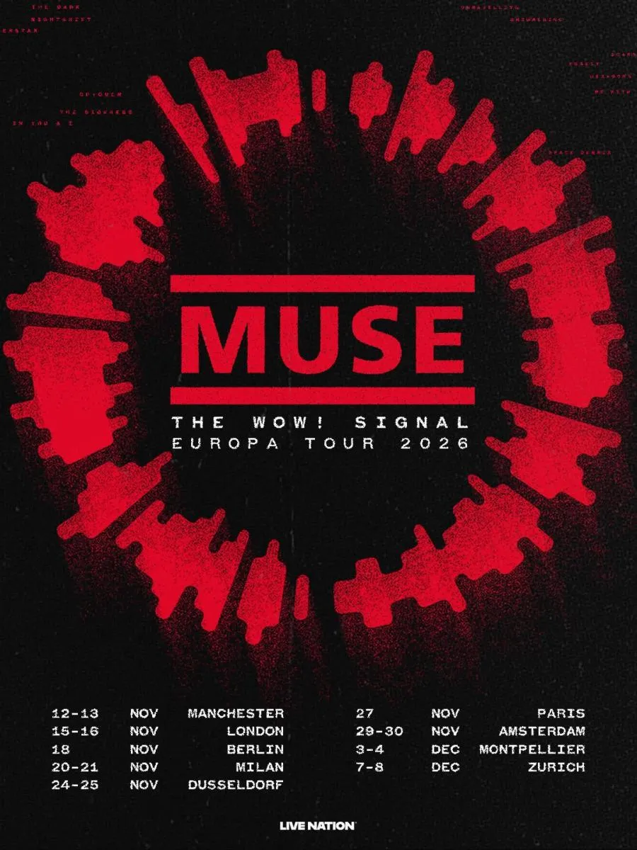 Muse Announce UK And Europe Dates For 'The Wow! Signal' Tour