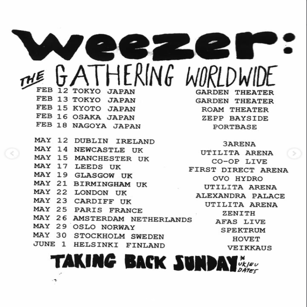 Weezer Tour Dates